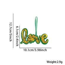 Adornos para árbol de Navidad, sombreros colgantes, letras de trébol, gnomos, adornos para árbol de Navidad, fiestas, decoración del hogar - Verde claro - Ver 2