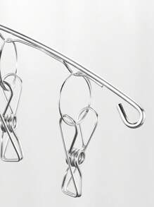 1 件 20 夹衣架，防风晾衣架衣架，加厚不锈钢晾衣架，用于晾晒袜子、胸罩、内衣、丝袜和手套