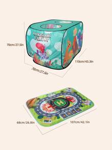 1pc Cartoon Children's Tent Playhouse, Indoor Outdoor Climbing Toy House, Portable Foldable No-Assembly, Christmas Party Family Decoration, Halloween Thanksgiving Gift For Boys And Girls