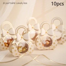 10pcs Candy Gift Box, Creative Pacifier Candy Box, Transparent Window Candy Packaging Bag, Souvenirs, Wedding, Festival, Celebration, Chocolate Shop, Candy Store Packaging Box - Multicolor - View 2