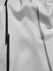 Men's Toronto Embroidery Basketball Shorts, Vintage Mesh Sports Shorts Suitable For Basketball, Baseball, Golf, Casual Sports, Running, Gym, Beach - White - View 5