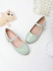 Beautiful Girls' Round Toe Casual Holiday Style Flats, Spring/Summer - Mint Green - View 2
