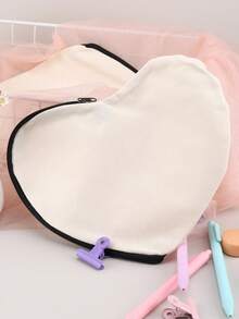 1pc Love Valentine's Day Pencil Case,Large Capacity Zipper Pencil Case Creative Styling Stationery Pencil Box,Back To School Kawaii Stationery,Pencil Pouch,School Bag - Multicolor - View 3