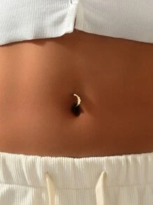 1 pièce Bijou de piercing pour le nombril en argent sterling 925 avec 3 billes rondes. Anneau de nombril, clou de nombril, 6 mm, 8 mm, 10 mm, 12 mm