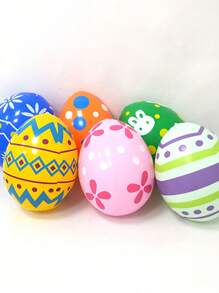 1pc Inflatable Easter Egg Decoration - Colorful PVC Easter Egg Ornament, Suitable For Outdoor Yard, Lawn, Garden And Party Atmosphere - Multicolor - View 7