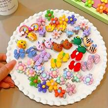 Conjunto de grampos de cabelo para animais de estimação - Padrões fofos para cães e gatos, acessórios para pelos de animais de estimação, designs florais e de animais Grampos de cabelo para tosa de cães - Ótimos para presentes de animais de estimação e salão de tosa de animais de estimação