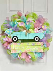 1 rollo de 10 yardas de cinta de malla decorativa para Pascua, cinta para hacer arcos, coronas, guirnaldas y envoltura de regalos para fiestas y decoración primaveral del hogar para regalos de Pascua 2025