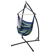 Höhe 215cm Hängemattenstütze, Gestell für Hängesessel, Stahlgestell für Hängestuhl, 110 x 113cm, Innen- und Außenbereich