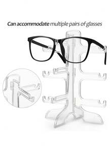 2 piezas Soporte para gafas de sol, estantería de exhibición de gafas de 5 niveles, estantería de exhibición de gafas transparente para almacenamiento y exhibición de gafas