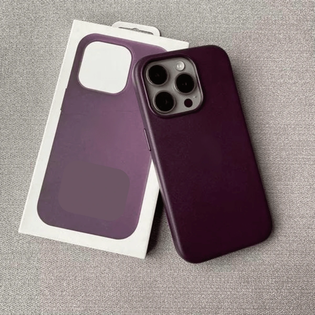 Leather Magsafe Case For IPhone 11 12 13 14 15 16 Pro Max With Magnetic Adsorption - 紫色 - 查看 1