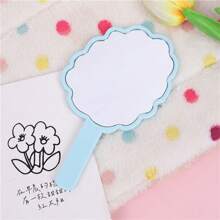 1pc Handle Mirror Cable Silicone Small Mirror Portable Silicone Handheld Mirror Small Gift For Family And Friends