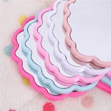 1pc Handle Mirror Cable Silicone Small Mirror Portable Silicone Handheld Mirror Small Gift For Family And Friends