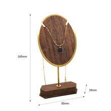 1 pièce Support d'affichage de bijoux, support de collier, rack de rangement - tour organisateur de bijoux en métal doré pour table de présentation de pendentifs, boucles d'oreilles, bracelets, accessoires, accessoires de photographie de bijoux, présentoir d'exposition (les articles de bijouterie sont uniquement pour l'affichage, non inclus)