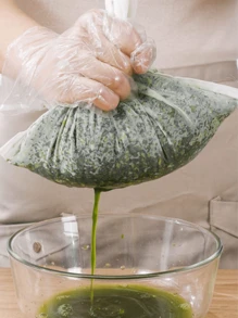 1pc Fabric Filter Bag, Modern White Kitchen Multi-Function Filter Bag, Can Be Used To Filter Soybean Milk, Milk, Juice, Vegetable Juice, Two Random Straps