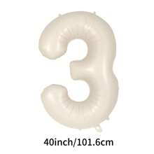 Bóng bay số lớn 40 inch, bóng bay Mylar lá kim loại số lớn dùng để trang trí tiệc sinh nhật - số kem - Xem 16