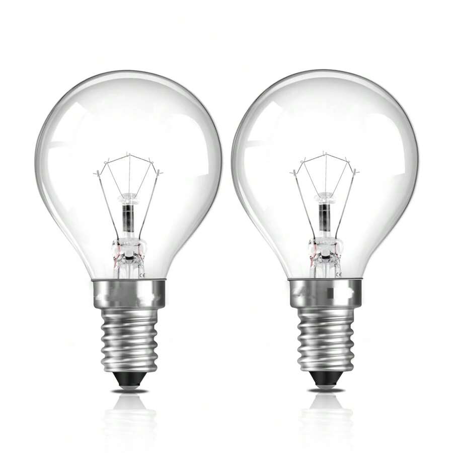 E14 Wax Warmer Bulbs 25W, Scentsy Bulb For Warmers Dimmable Wax Burner Bulb 230V, 2700K Warm White G45 Small Edison Screw Light Bulb For Wax Melt Burner, Oven Lamp, Up To 300°C, 2 Packs