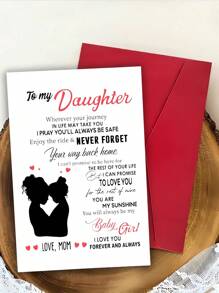Mother's Heartfelt Message Card For Daughter's Holiday, Birthday, Christmas, Thanksgiving, Halloween, Anniversary Or Any Special Occasion,Christmas - Multicolor - View 4