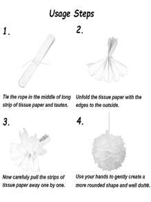 8pcs Tissue Paper Pom Pom Set,Christmas - Multicolor - View 10