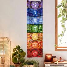 1 pieza de Tapiz de 7 Chakras, decoración bohemia de pared para meditación y yoga, para dormitorio, dormitorio universitario, sala de estar, entrada (sin accesorios), regalos, decoración de cumpleaños, graduación, decoración de habitación, tapiz de pared, bandera, decoración del hogar, decoración de habitación, decoración del dormitorio - Multicolor - Ver 9