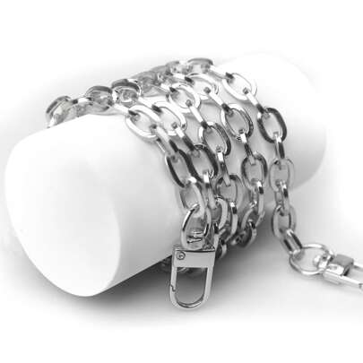 Gold Tone Metal Purse Chain Strap 8.5mm Thick - O-Ring Crossbody Bag Chain, Replacement Handbag Shoulder Strap For DIY Craft