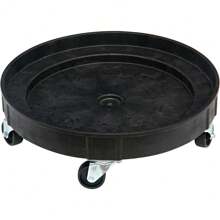 30 Gallon And 55 Gallon Heavy Duty Plastic Drum Dolly,Durable Plastic Drum Cart 900 Lb, Capacity, Barrel Dolly With 5 Swivel Casters Wheel, Black - 黑色 - 查看 1