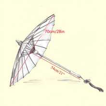 Paraguas floral chino con diseños de peonías, ciruelos y lotos. Talla única. Perfecto para realzar tu look navideño. Disponible en varios colores. - Blanco - Ver 6