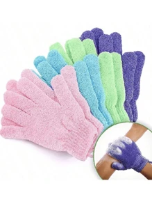 2/8 stuks exfoliërende douchehandschoenen, dubbelzijdige exfoliërende herbruikbare handschoenen, exfoliërende douchehandschoenen, bodyscrubhandschoenen, douchehandschoenen exfoliërende lichaamsreinigingstools