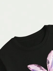 T-Shirt Shirt Butterfly Art Blouse Elegant Unisex Cotton Second Piece 50% Discount