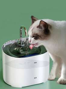 1pc 2.2L Large Capacity Transparent Automatic Filtered Cat/Dog Lover Gift And Dog/Cat Mom Love Water Dispenser, Stainless Steel Faucet To Attract Cat Lover Gift And Cat Mom Loves/Dog Lover Gift And Dog Mom Loves To Drink, Super Quiet Pump, Suitable For Small/Medium Cat/Dog Lover Gift And Dog/Cat Mom Loves, Motion Sensor & Filter Cartridge Available