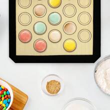 Juego de tapetes de silicona para hornear macarons - 4 paquetes de láminas de hornear reutilizables antiadherentes y resistentes al calor, tapetes de silicona multiusos para hornear, aptos para lavavajillas, ideales para Navidad, Acción de Gracias, Día de San Valentín, Día de la Madre, Día del Trabajo - 16.6x11.6 pulgadas
