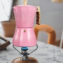 1 pieza Cafetera Moka octagonal rosa brillante, cafetera espresso para estufa, de aluminio, apta para el hogar, la cocina, la sala de estar, camping al aire libre, oficina, regalos para amigos, reuniones y eventos - Rosa - Ver 4