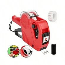 Pistola de Etiquetas Etiquetadora 8 Digitos Precios Lote Caducidad Fecha Tienda Precio Productos - Multicolor - Ver 1