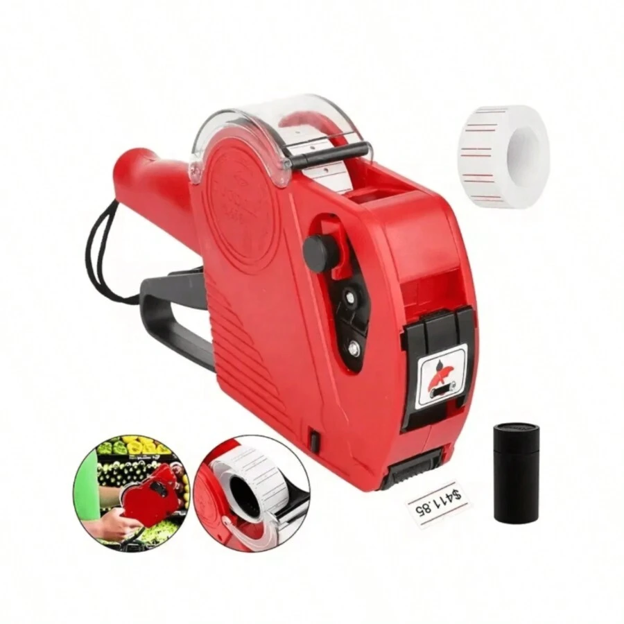 Pistola de Etiquetas Etiquetadora 8 Digitos Precios Lote Caducidad Fecha Tienda Precio Productos - Multicolor - Ver 1