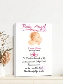 1pc Customized Personalized Baby Wall Art, Angel Baby Wall Art Customization, Custom Wall Art With Your Baby's Photo, Suitable For Baby Nursery Decor, Living Room Accent Wall, Entryway/Hallway Decor, Kitchen Decor, Bathroom Decor - Multicolor - View 2