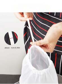 1pc Fabric Filter Bag, Modern White Kitchen Multi-Function Filter Bag, Can Be Used To Filter Soybean Milk, Milk, Juice, Vegetable Juice, Two Random Straps