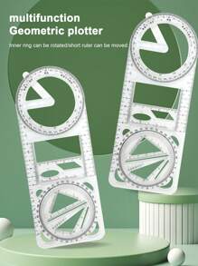 中小学数学多功能可旋转绘图尺 初高中学生几何尺 三角尺量角器 - 均碼 - 查看 1