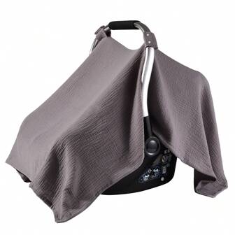 1 st bilbarnstolsskydd för baby, 100 % muslin, bilbarnstolsskydd, bilbarnstolsskydd, bilbarnstolsskydd för baby, lätt att komma i och ur, universella barnvagnsskydd för pojkar och flickor
