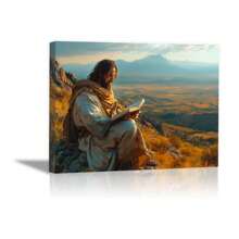 Jesus Canvas Wall Art  Decor, Mountain Forest Framed Jesus Canvas Wall Art Artwork Wall Decor Painting Print Poster For Bedroom Living Room Ready To Hang Jesus Canvas Wall Art Jesus Pictures Wall Decor Jesus Posters Prints For Bedroom Living Room Home Decoration Ready To Hang,Pictures Wall Decor Dining Room Bedroom Office Room Poster Prints Painting Artwork Home Decorate(Brown)