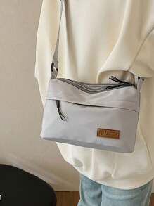 Unisex Bag, Fashionable And Versatile, Shoulder Bag, Multi Compartment Crossbody Bag, Nylon Fabric Anti Splash, Shoulder Crossbody Bag Spring School Supplies Purse Sling Bag