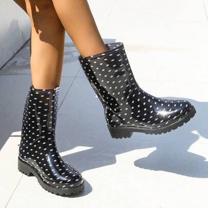 Damen Regen-Stiefel bis zur Wade, modisch, wasserdicht und rutschfest