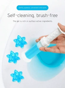 1 pieza Gel con aroma floral para el baño, desodorante y limpiador con aroma a flores para el inodoro (estilo aleatorio)