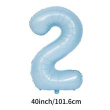 40 Inch Large Numbers Balloons, Foil Mylar Big Number Balloons For Birthday Party Supplies Decorations, Christmas - Baby Blue - View 17