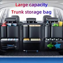 1 pièce Organisateur de coffre de voiture , sac de rangement. Porte-tout suspendu haute capacité pour la banquette arrière. Universel toutes saisons