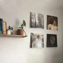 6 件/套亚克力展示架货架壁挂式指甲油收纳架记录展示架透明浮动架子化妆品收纳架 - 彩色 - 查看 2