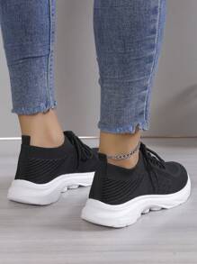Women's Fashionable Bohemian Style Thick Sole Super Light Non-Slip Breathable Casual Sneakers, Women's Outdoor Running Shoes