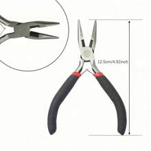 1pc Mini 5-Inch Flat Nose Pliers - Precise DIY Handmade Jewelry Tool For Beaded Ring Bending, Scissor-Like Action, And Versatile Crafting - Ideal For Jewelry Making, Repair, And Hobbyists