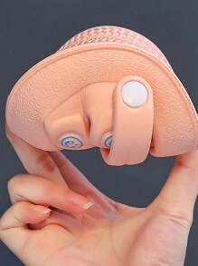 1 双粉色儿童柔软 EVA 防滑室内拖鞋，设计可爱，轻便，适合女孩，适合夏季