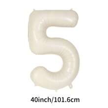 Bóng bay số lớn 40 inch, bóng bay Mylar lá kim loại số lớn dùng để trang trí tiệc sinh nhật - số kem - Xem 13