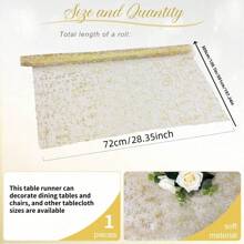 1-2 pezzi Runner da tavola in voile trasparente dorato da 28x120/197 cm, runner da tavolo glitterato da matrimonio, runner da tavolo decorativo in stile bohémien per compleanni, feste, matrimoni, addii al nubilato, vacanze, Natale e Capodanno (disponibile in vari colori)