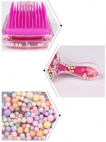 3pcs Cartoon Children's Comb, Square Transparent Comb, Smooth Hair Comb, Scalp Massage Comb, Bubble Ball Plastic Comb(Random Style) - Multicolor - View 8
